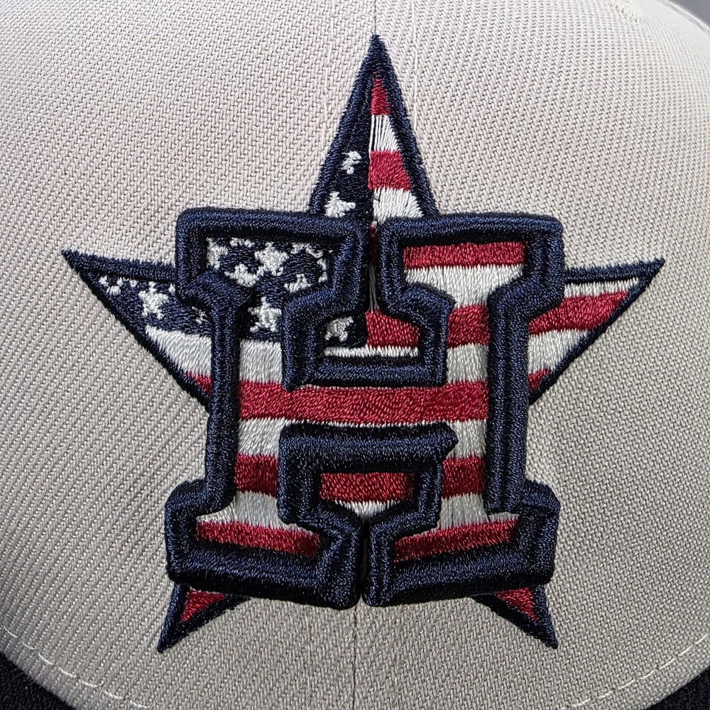 New Era 59Fifty Astros 2024 Fourth of July Khaki  Fitted Hat‎ 7-1/4" USA
